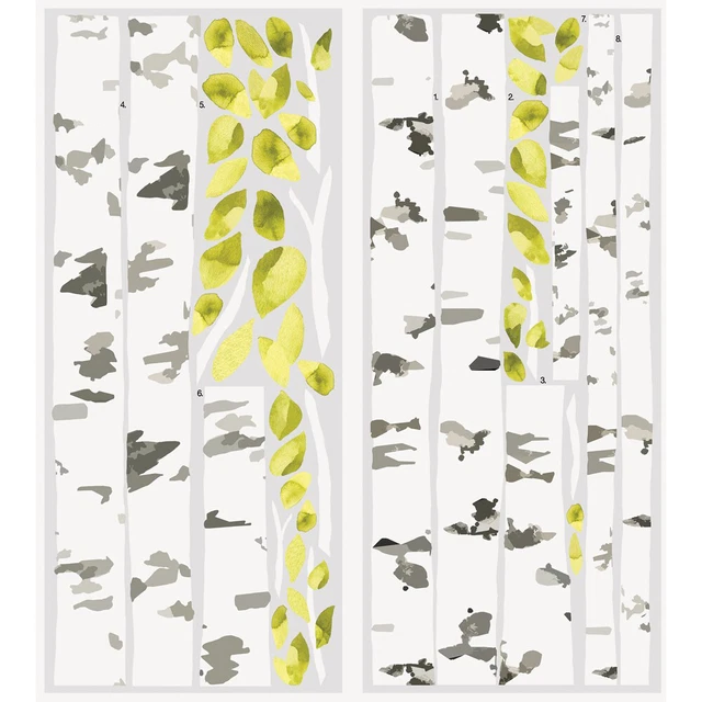 Roommates Wall Decorative Birch Trees Peel And Stick Giant Wall Decals