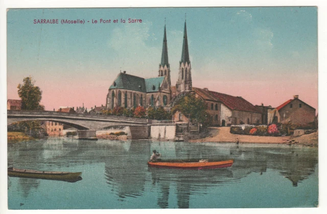 Cpa 57 - Sarralbe - Le Pont Et La Sarre (Moselle) - Non Écrite