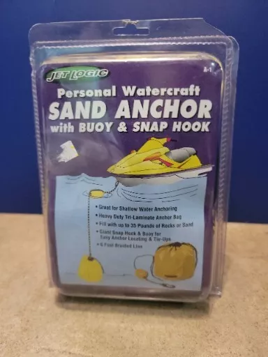 Kwik Tek Jet Logic PWC Sand Anchor Kit 6 Foot Rope NEW Factory Sealed See Pics