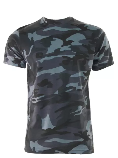 Mens GAME Camouflage Short Sleeve Camo T-Shirt Army Military Hunting Fishing