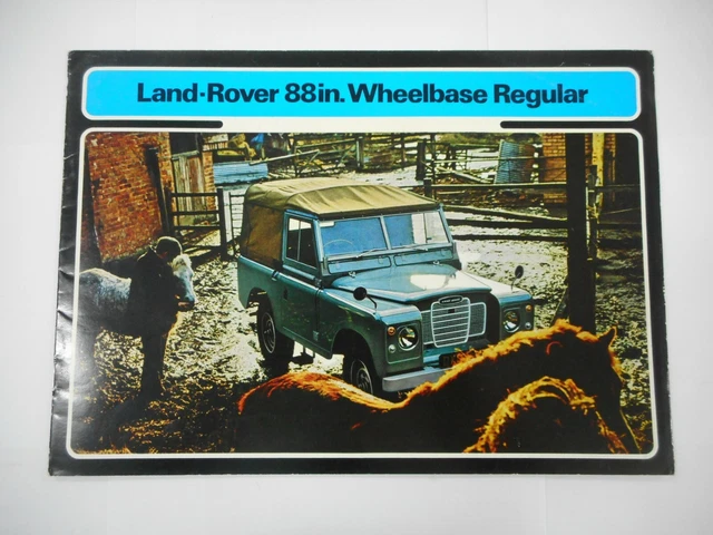 Pic Click Land Rover ORIGINAL LAND ROVER Advertising Sales Brochure Publication No. 811/1.72 ...