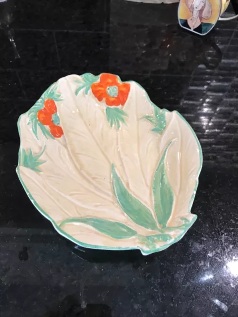 Vintage Lettuce Leaf Shaped Dish *