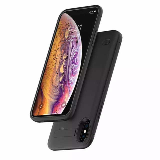 Black 5000mAh Battery Case External Charger Cover Power Pack for iPhone X/XS