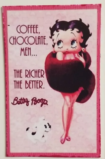 Coffee Chocolate, Men..The Richer The Better Betty Boop Cartoon  MAGNET