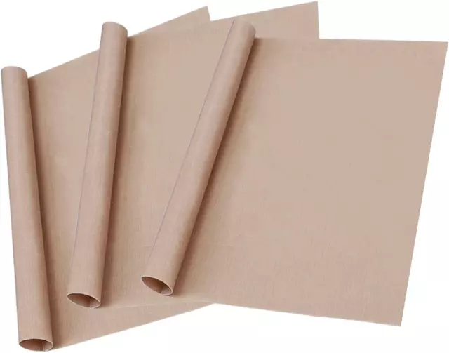 3 Pack PTFE Teflon Sheet for Heat Press Transfer Sheet Non Stick 12" X 16" Heat