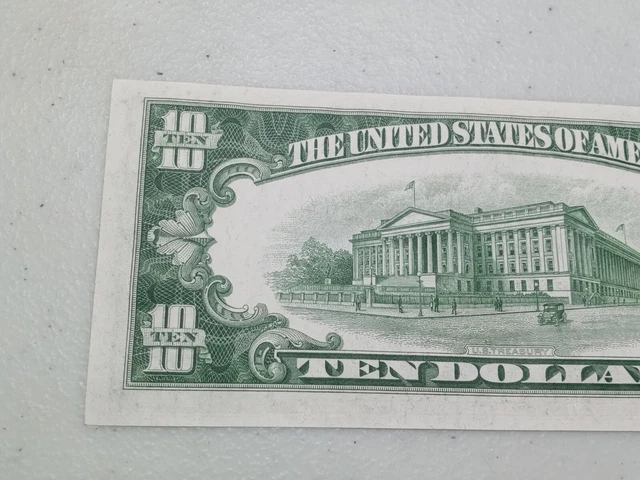 "888" Better Grade 1934 C $10 Ten Dollar Silver Certificate Note Blue Seal, A80 5