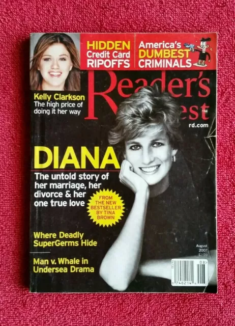 Readers Digest Magazine 👑 PRINCESS DIANA August 2007 The Untold Story