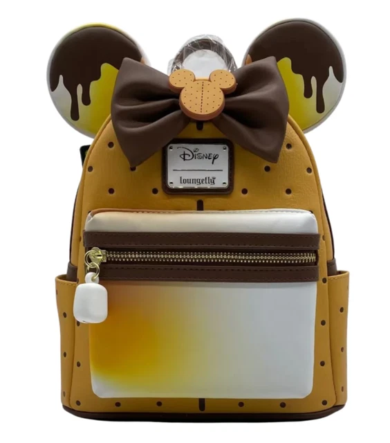Disney Loungefly Exclusive Minnie Mouse S'Mores Scented Mini Backpack.