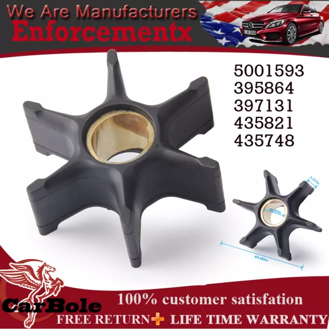 New Water Pump Impeller for Johnson Evinrude OMC 395864 397131 18-3059 90-300hp