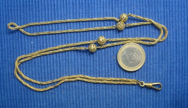 Coulant Ancien Pour Sautoir Ou Montre à Gousset Plaqué Or Becker Jeanne D'Arc
