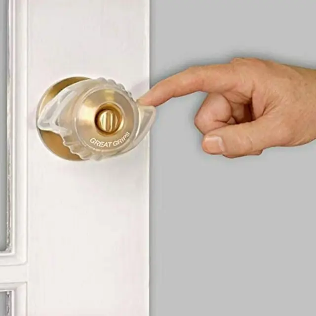 2 Pcs Doorknob Grips Door Lock Crash Protector Door x K2Z7 Knob Grip G3L3- N6E7