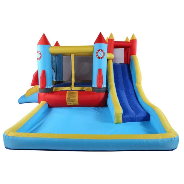 Inflatable Bounce House Large Jumper Castle Slide Bouncer Commercial w/ Blower`#