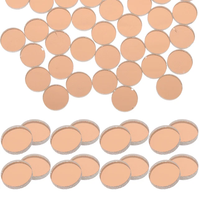 120 Petits Miroirs Autocollants - 4 Formes (Rond, Carré, Triangle, Diamant) Pour Déco Mosaïque, DIY