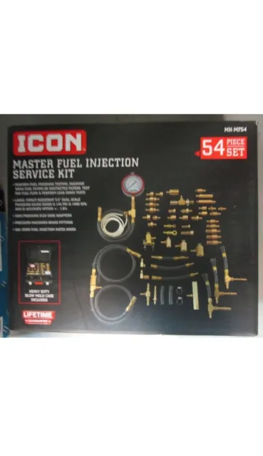 ICON MH-MF54 54PC MASTER FUEL INJECTION PRESSURE GAUGE TEST SERVICE KIT SET new
