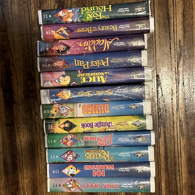WALT DISNEY BLACK Diamond VHS Tapes lot of 12. Some Sealed! All Great
