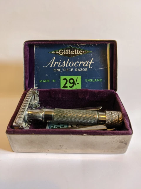VINTAGE GILLETTE ARISTOCRAT One Piece Razor £32.00 - PicClick UK