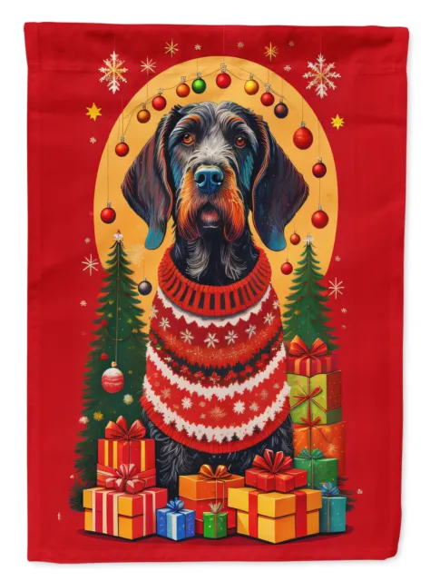 German Wirehaired Pointer Holiday Christmas Flag Garden Size DAC3093GF