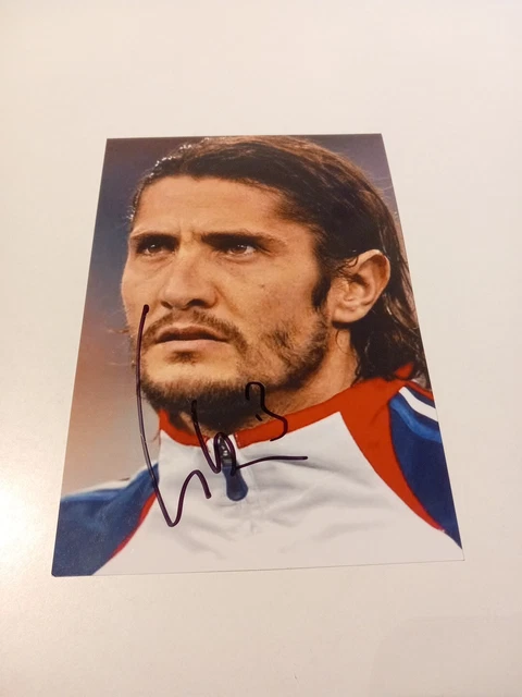 Signiertes Foto Bixente Lizarazu Frankreich NEU