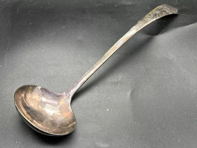 Antique Victorian Silver Plate Large Ladle - Serving Ladle Spoon