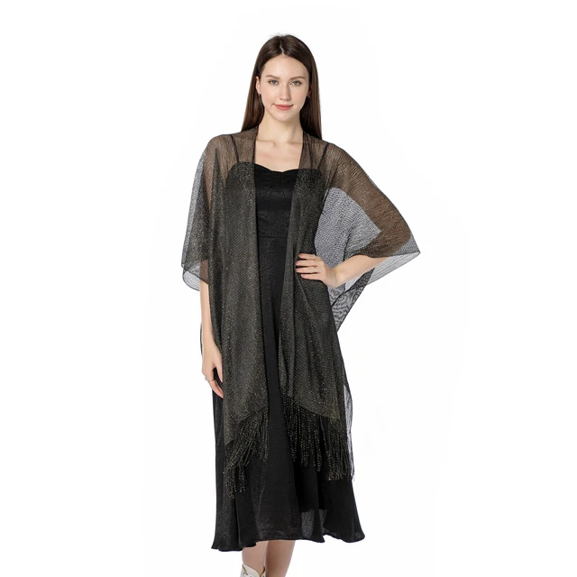 Pull Femme Christy Maille Noire Et Argentée Scintillante - Taille L - Neuf Avec étiquettes