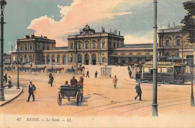 Cpa 51 Reims La Gare