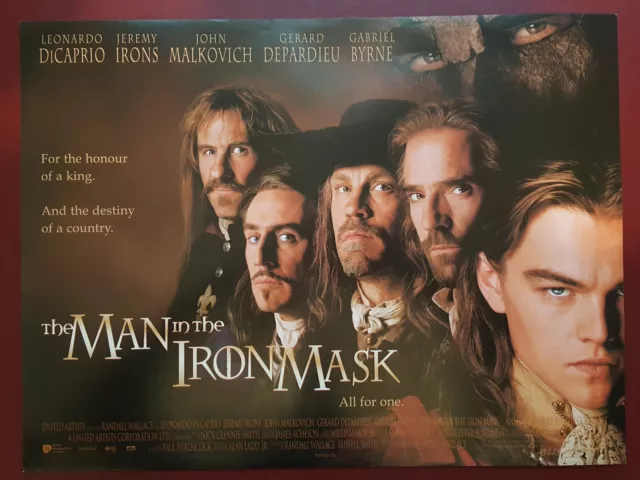 The Man In The Iron Mask Orginal Mini Cinema Movie Poster 1998 Leonardo DiCaprio