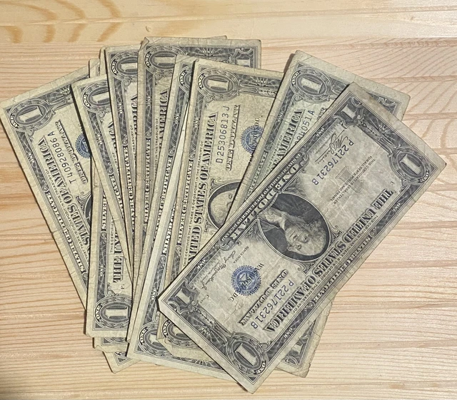 Silver Certificate Paper Money 1935/1957 Lot of 11