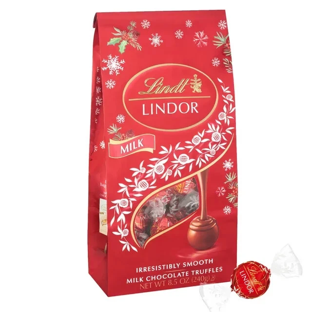 LINDT LINDOR HOLIDAY Milk Chocolate Candy Truffles, 8.5 oz. Bag 16.65