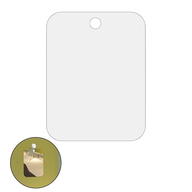 Espejo de ducha duradero espejo de maquillaje 20x30 cm acrílico antiherrajes baño