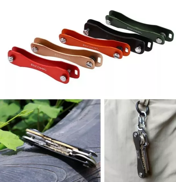 EDC key carry aluminium pocket multi tool keychain holder folder smart organizer