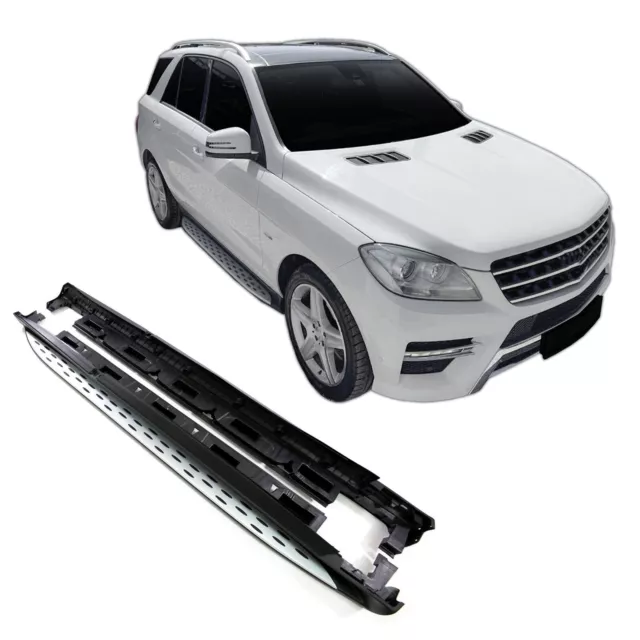 PEDANE SOTTOPORTA ALLUMINIO per Mercedes ML W166 12-19 GLE 2015-2019