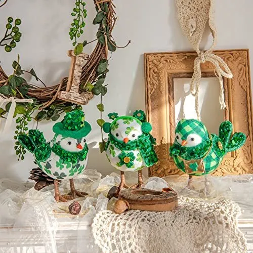 St Patricks Day DecorationsSet of 3 Irish Handmade St.PatrickS Day Birds with