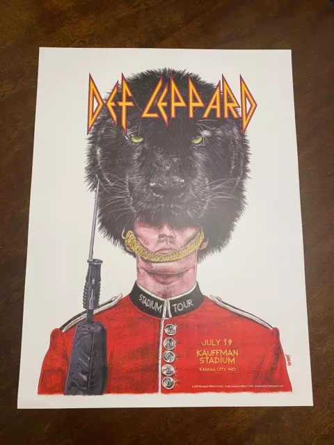 New Def Leppard Kansas City July 19 2022 Stadium Tour Concert Poster Rare (5