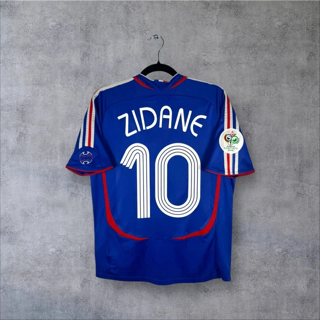 Maillot de football rétro Zidane France pour adulte