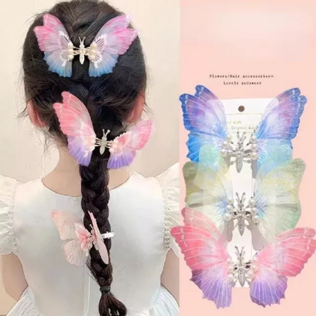 Princess Hairpin Butterfly Hair Clip Moving Wings Bowknot Barrettes