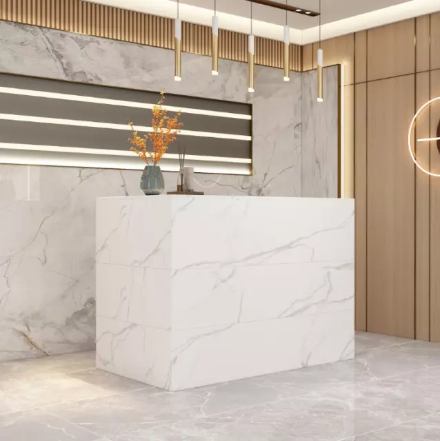 Reception Desk Office Counter Top Gray Marble Checkout Register Conference Shape Reception Desk Office Counter Top Gray Marble Checkout Register Conference Shape