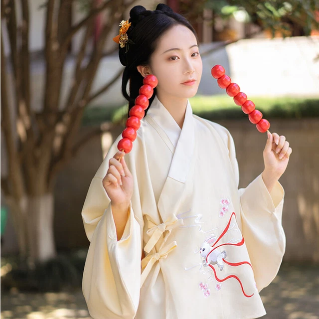 Ricamo Hanfu Abito Ragazza Antico Cinese Top Gonna Cosplay Costume Danza