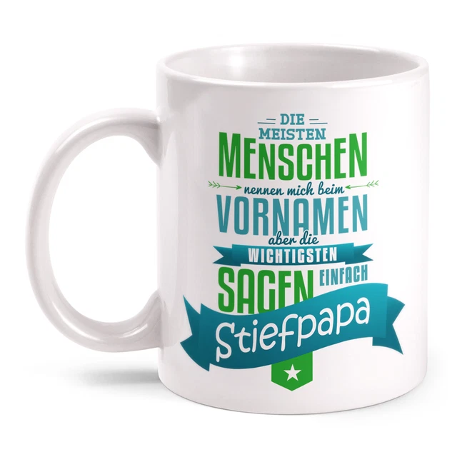 STIEFPAPA TASSE SPRUCH Vatertag Geburtstag Geschenk Idee Stolzer