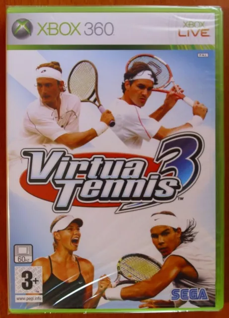 Virtua Tennis 3, SEGA, Xbox 360, Pal-España ¡¡NUEVO Y PRECINTADO A ESTRENAR!!