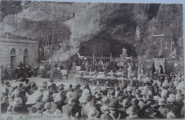 LOURDES 65 cpa la Grotte Bon Etat 1928