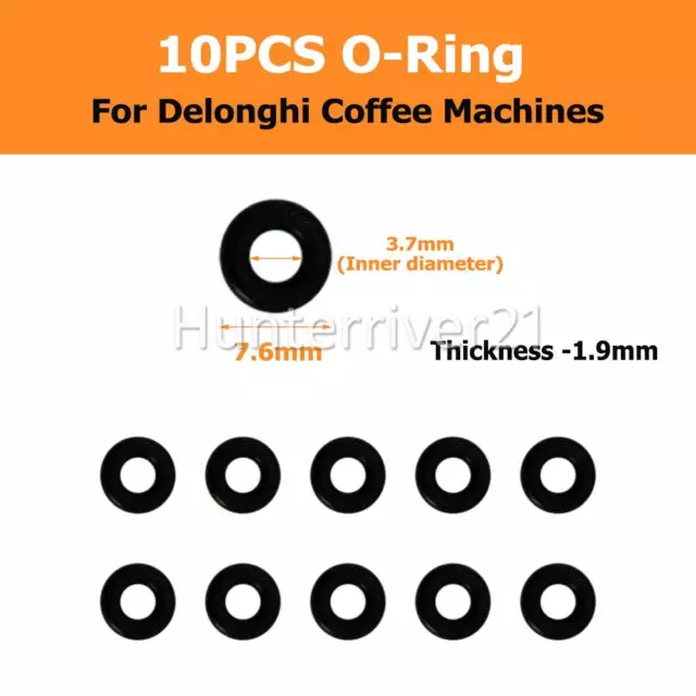 10X Black O-Ring For Delonghi Coffee Machines ETAM, DEDICA, MAGNIFICA, ECAM 3