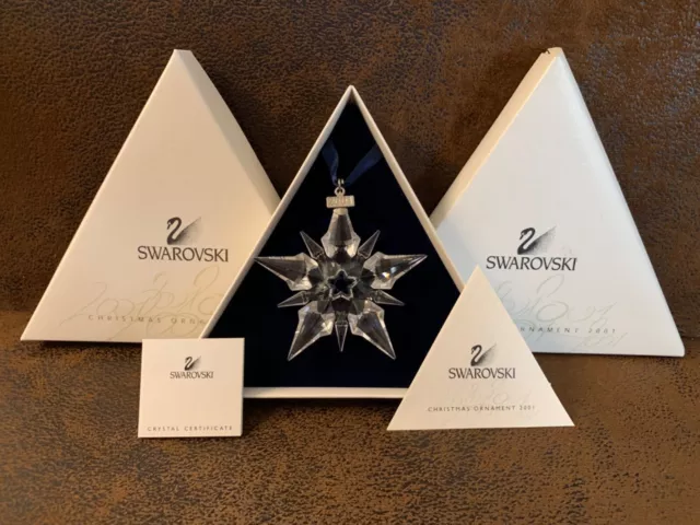 Swarovski Weihnachtsstern 2001 XMAS Ornament RAR Mint