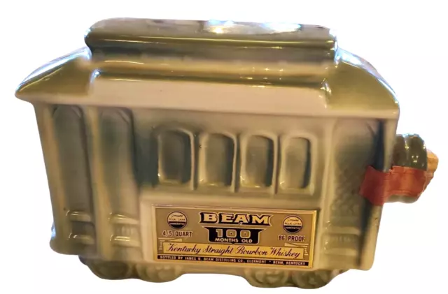 1968 Jim Beam Decanter Francisco Trolley Cable Car Powell & Mason Streets