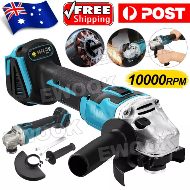 Cordless Brushless Angle Grinder 125mm Replace For Makita 18V Battery DGA504