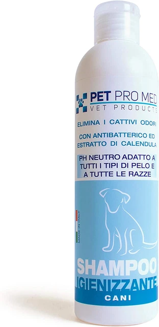Petpromed - Shampoo Igienizzante Ideale per Eliminare I Cattivi Odori Del Manto