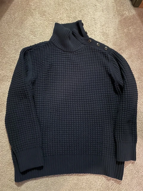 BANANA REPUBLIC MENS XL Tall Shoulder-Button Sweater Navy NWT $59.95 ...