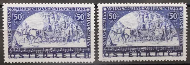 Österreich - WIPA 1933 - MiNr. 555  & 556 * - minimalste Falzspuren - siehe Bild