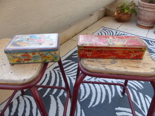 Deux Jolies Broches Vintage Années 1950 - Strass Et Verre Sur Monture Dorée - Fantaisie Rétro