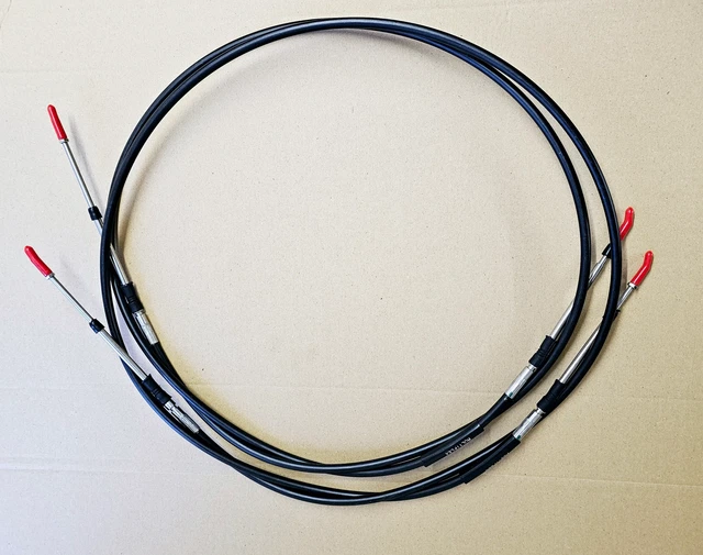 17FT PAIR OUTBOARD Remote Gear/Throttle Control Cable for Yamaha Suzuki