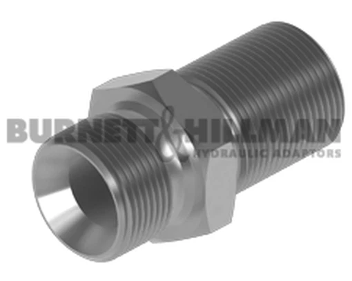 Burnett & Hillman BSP 2-1/2" Male x male Bulkhead LESS LOCKNUT 00216